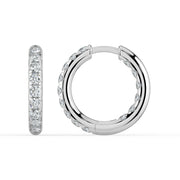 The Mila Earrings – Round Inside Out Pavé Huggies – The Jewel Concierge