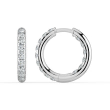 The Mila Earrings - Round Inside Out Pavé Huggies