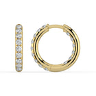 The Mila Earrings - Round Inside Out Pavé Huggies