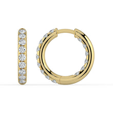 The Mila Earrings - Round Inside Out Pavé Huggies