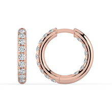 The Mila Earrings - Round Inside Out Pavé Huggies