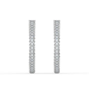 The Lara Earrings – Emerald Inside Out Hoops – The Jewel Concierge