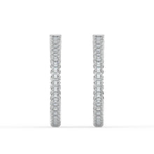 The Lara Earrings - Emerald Inside Out Hoops