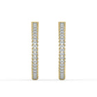 The Lara Earrings - Emerald Inside Out Hoops