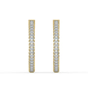 The Lara Earrings – Emerald Inside Out Hoops – The Jewel Concierge