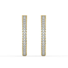 The Lara Earrings - Emerald Inside Out Hoops