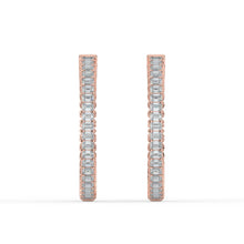 The Lara Earrings - Emerald Inside Out Hoops