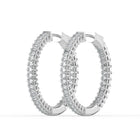 The Lara Earrings - Emerald Inside Out Hoops