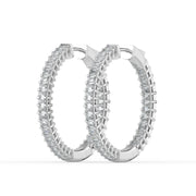 The Lara Earrings – Emerald Inside Out Hoops – The Jewel Concierge