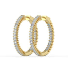 The Lara Earrings - Emerald Inside Out Hoops