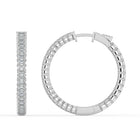 The Lara Earrings - Emerald Inside Out Hoops