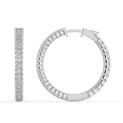 The Lara Earrings – Emerald Inside Out Hoops – The Jewel Concierge