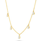 The Isabella Necklace - Hanging Pear Cut Diamonds