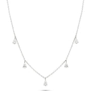 The Isabella Necklace - Hanging Pear Cut Diamonds