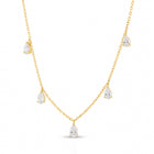 The Isabella Necklace - Hanging Pear Cut Diamonds
