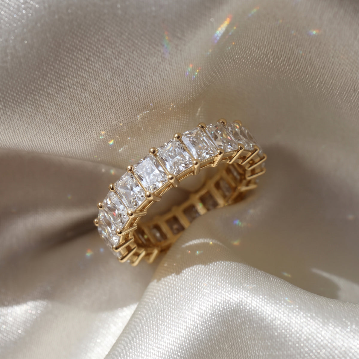 The Jade Ring — Radiant Lab-Grown Diamond Eternity Band | The Jewel Concierge