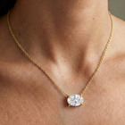 The Lirien Necklace — East-West Oval Lab-Grown Diamond Pendant | The Jewel Concierge