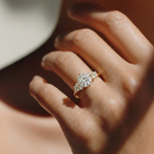 The Lumina Ring  - Round with Round Brilliant Accents