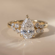 The Lumina Ring — Pear with Round Brilliant Accents Lab-Grown Diamond Engagement Ring | The Jewel Concierge