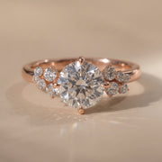 The Lumina Ring — Round with Round Brilliant Accents Lab-Grown Diamond Engagement Ring | The Jewel Concierge
