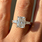 The Maia Ring – Radiant & Baguette Trilogy in 14K White Gold – The Jewel Concierge