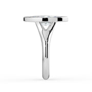 The Gabriella Ring — Marquise Bezel with Split Band Lab-Grown Diamond Engagement Ring in White Gold | The Jewel Concierge
