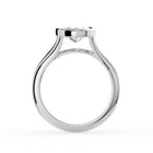 The Gabriella Ring — Marquise Bezel with Split Band Lab-Grown Diamond Engagement Ring in White Gold | The Jewel Concierge