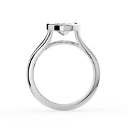 The Gabriella Ring — Marquise Bezel with Split Band Lab-Grown Diamond Engagement Ring in White Gold | The Jewel Concierge