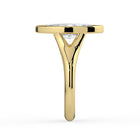 The Gabriella Ring — Marquise Bezel with Split Band Lab-Grown Diamond Engagement Ring in Yellow Gold | The Jewel Concierge