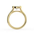 The Gabriella Ring — Marquise Bezel with Split Band Lab-Grown Diamond Engagement Ring in Yellow Gold | The Jewel Concierge