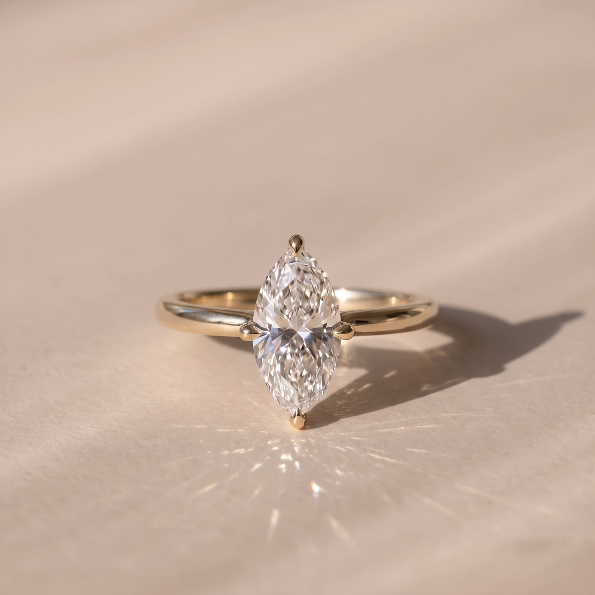 The Nova Ring — Marquise Solitaire Lab-Grown Diamond Engagement Ring | The Jewel Concierge