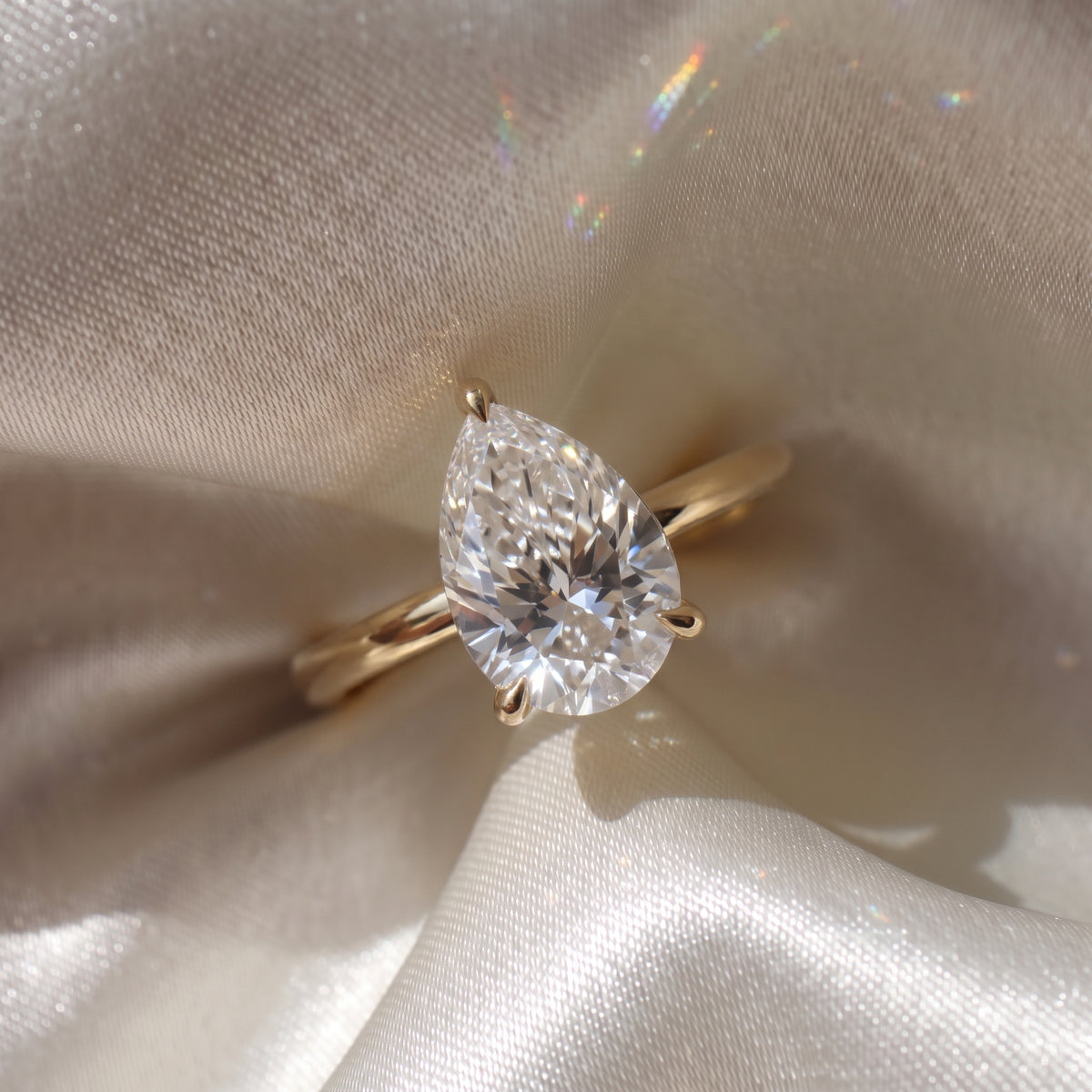 The Nova Ring - 2.0ct Pear Solitaire