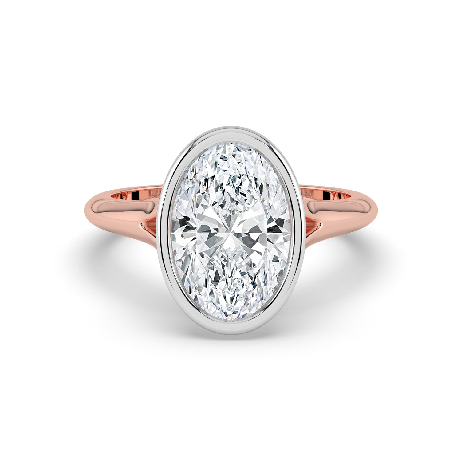 The Gabriella Ring - Oval Bezel with Split Band