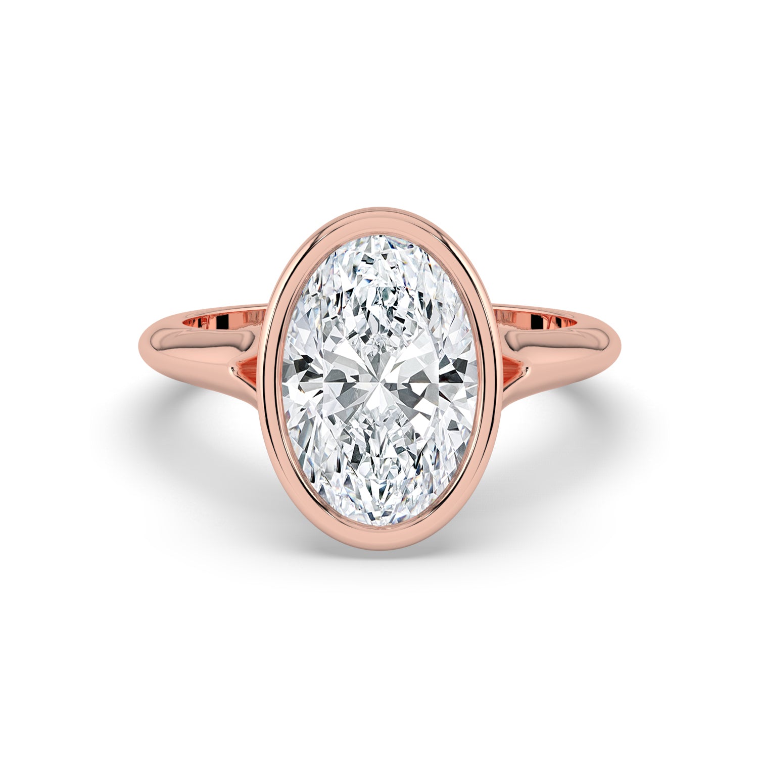 The Gabriella Ring - Oval Bezel with Split Band