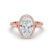 The Gabriella Ring - Oval Bezel with Split Band