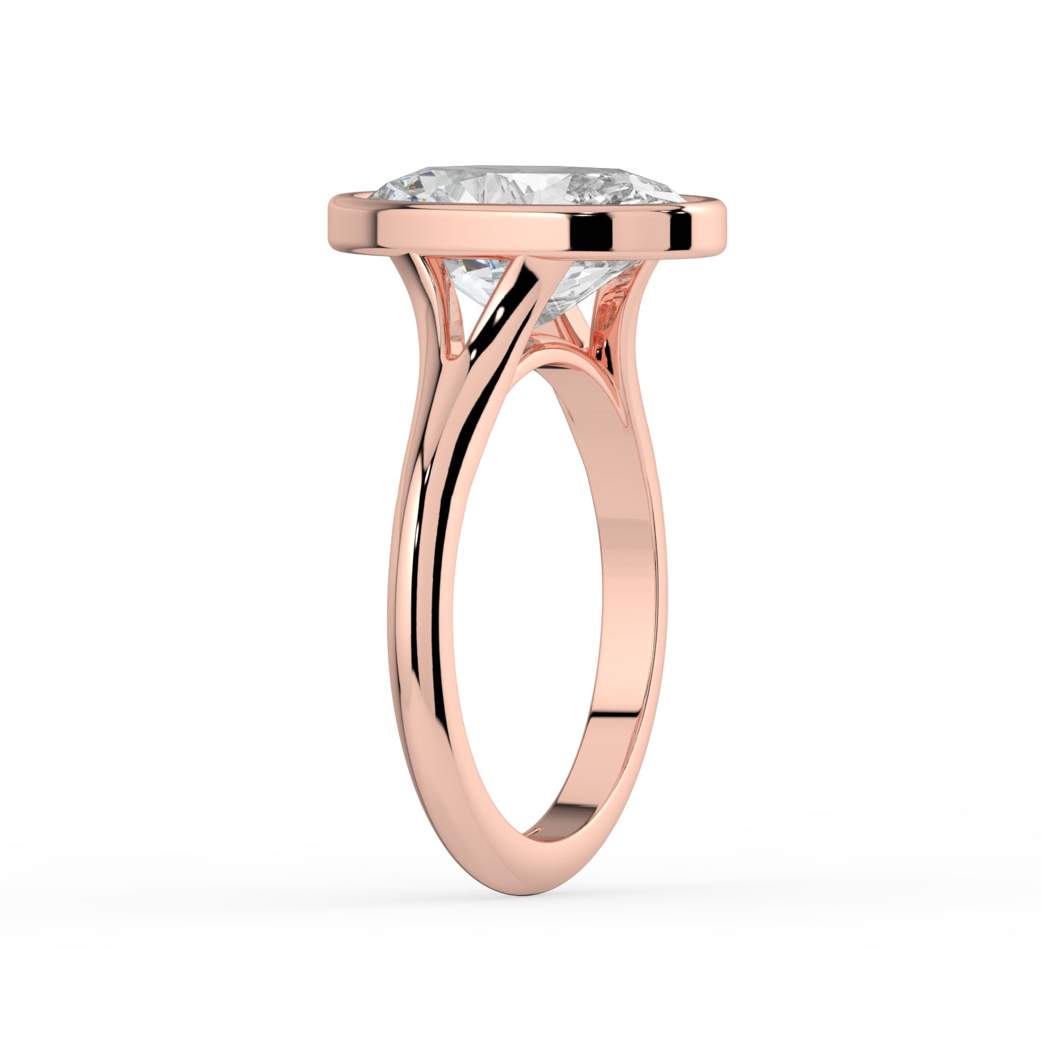 The Gabriella Ring - Oval Bezel with Split Band