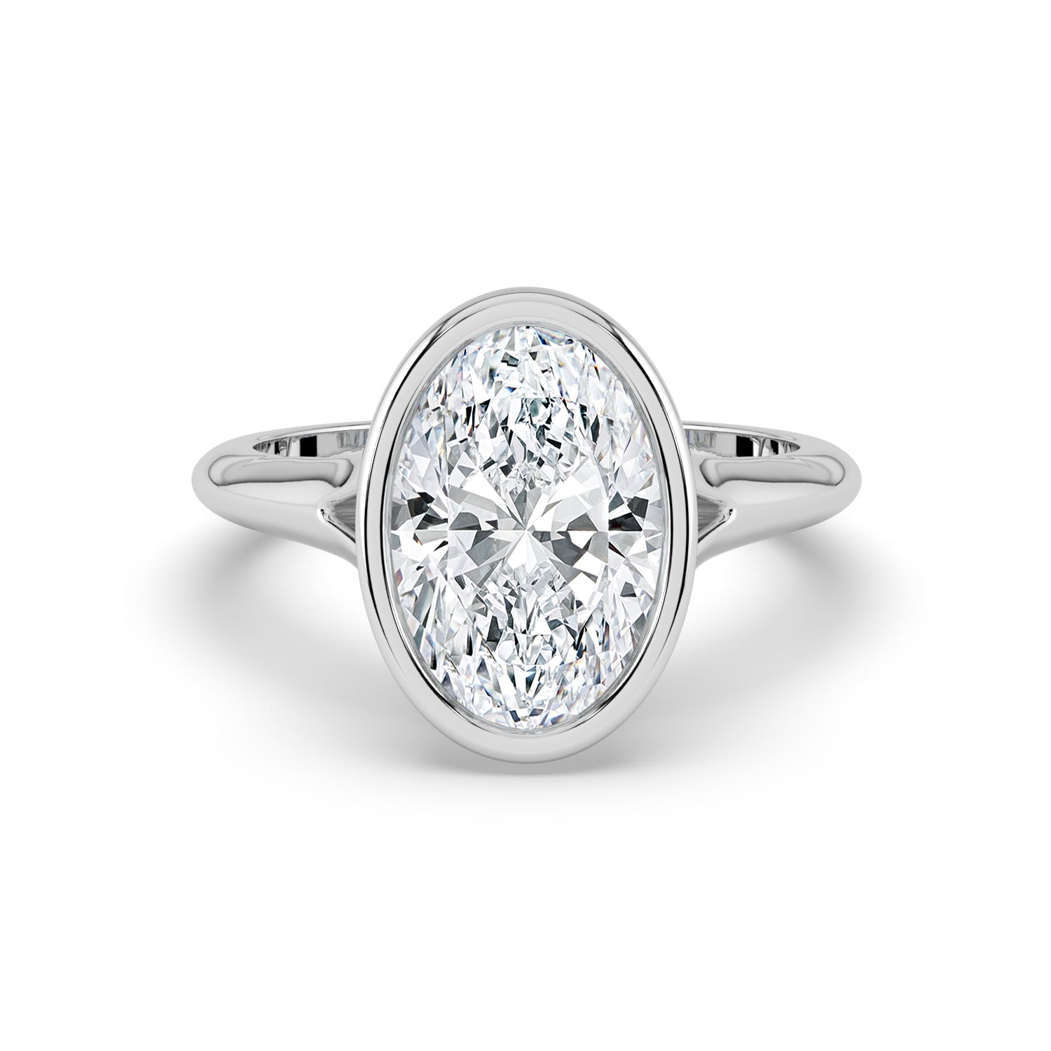 The Gabriella Ring - Oval Bezel with Split Band