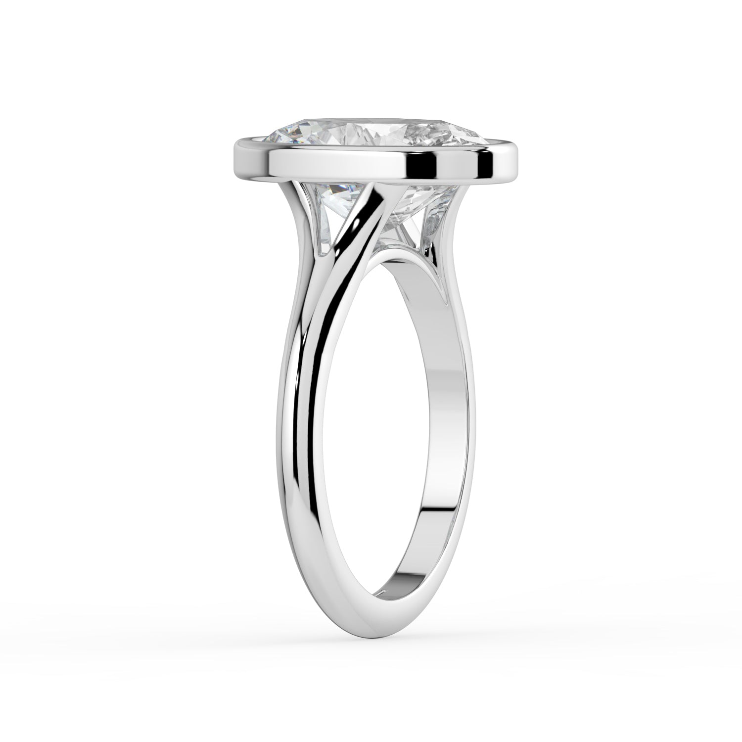 The Gabriella Ring - Oval Bezel with Split Band