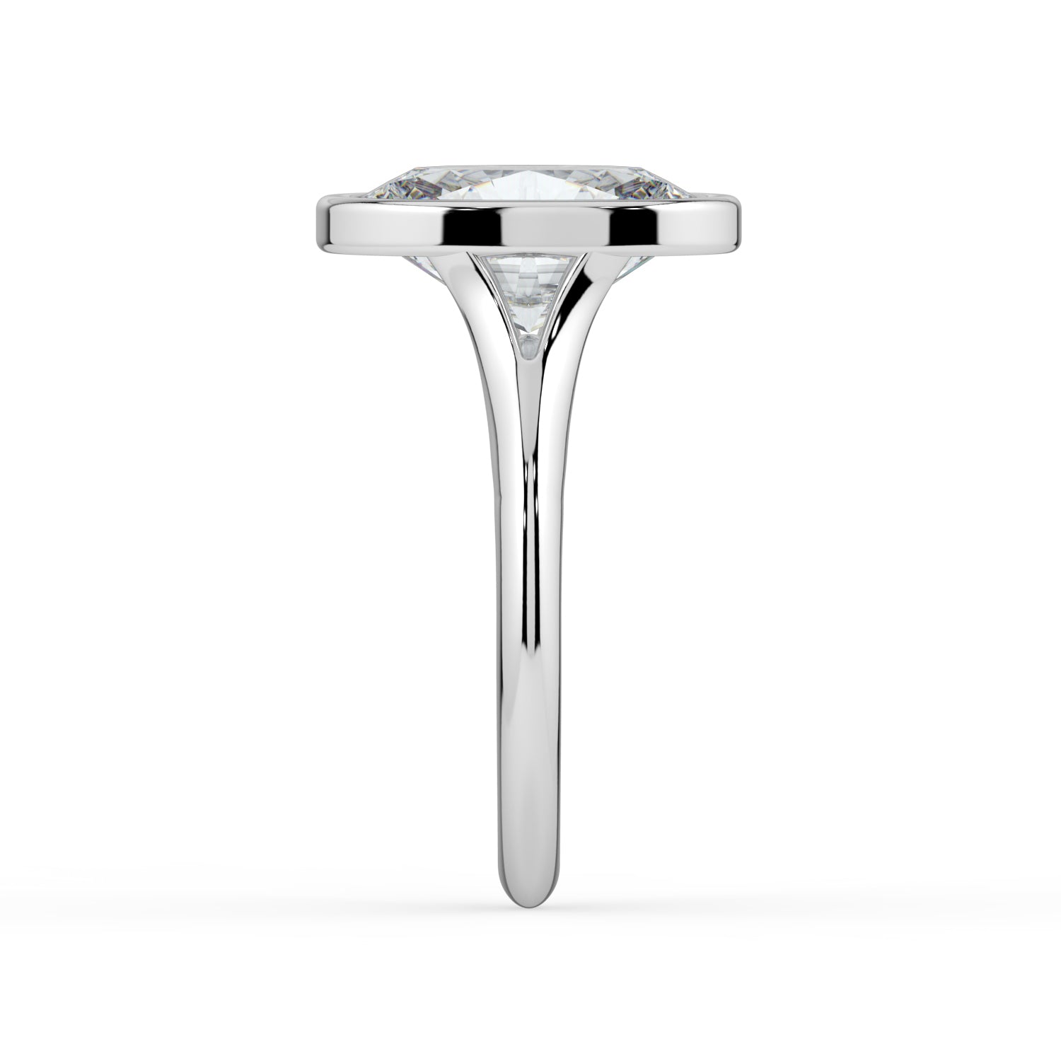 The Gabriella Ring - Oval Bezel with Split Band