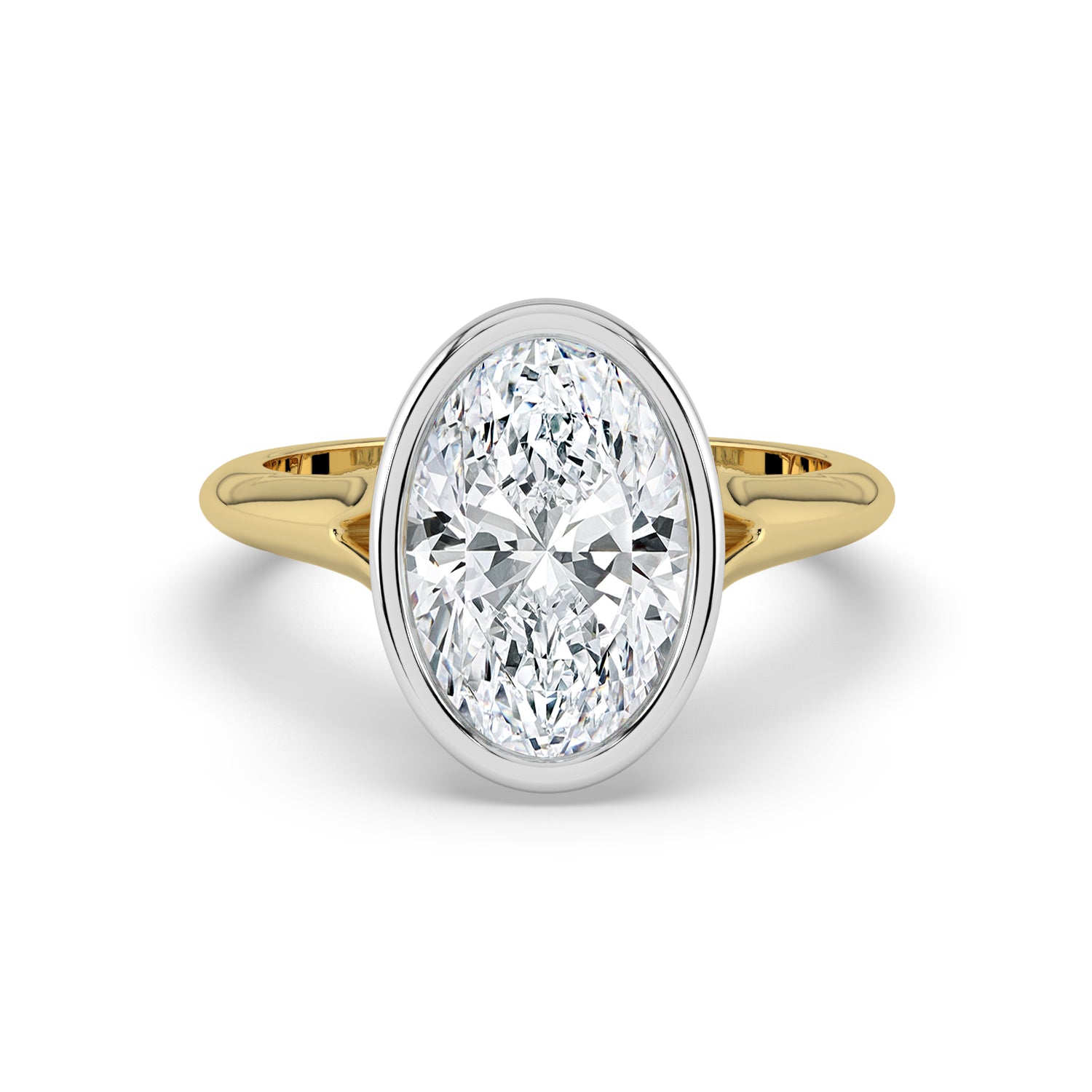 The Gabriella Ring - Oval Bezel with Split Band
