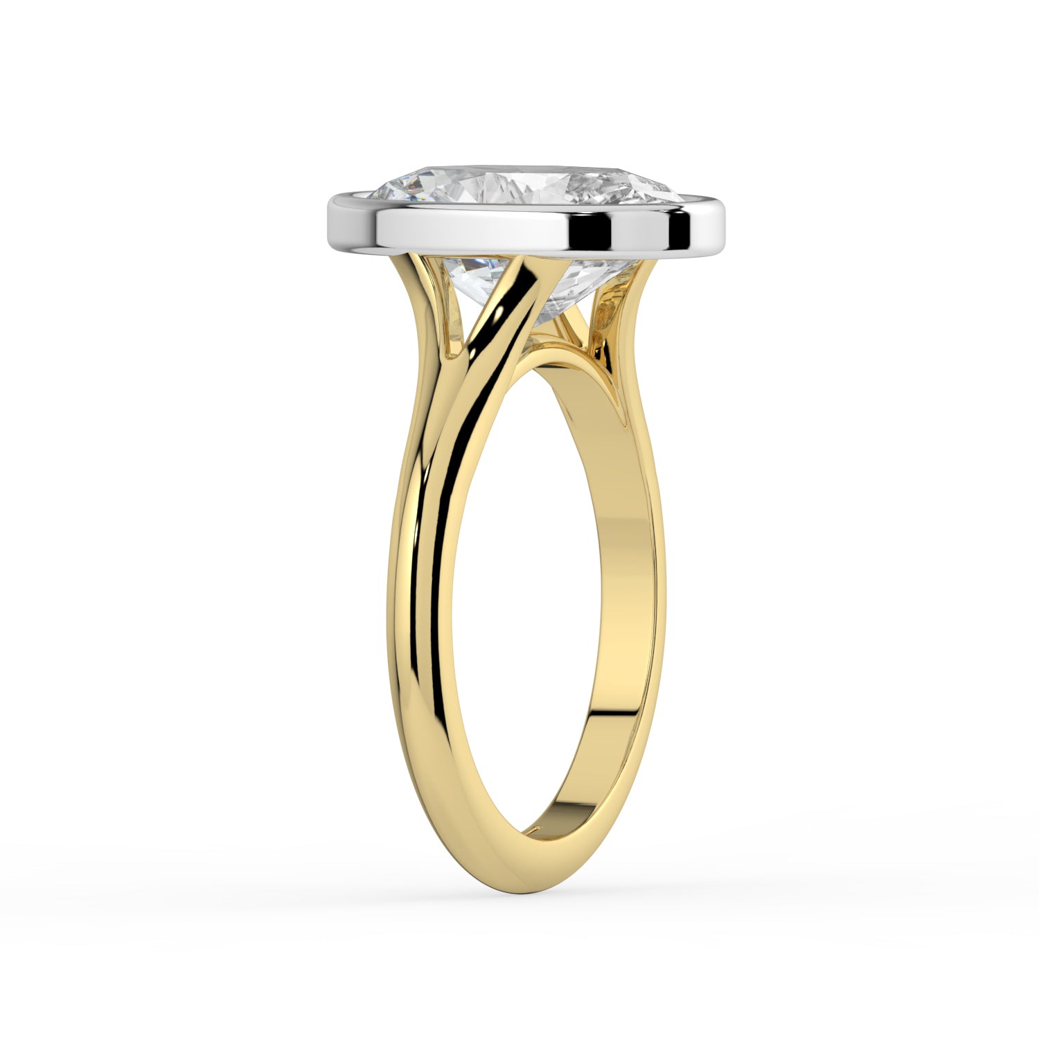 The Gabriella Ring - Oval Bezel with Split Band
