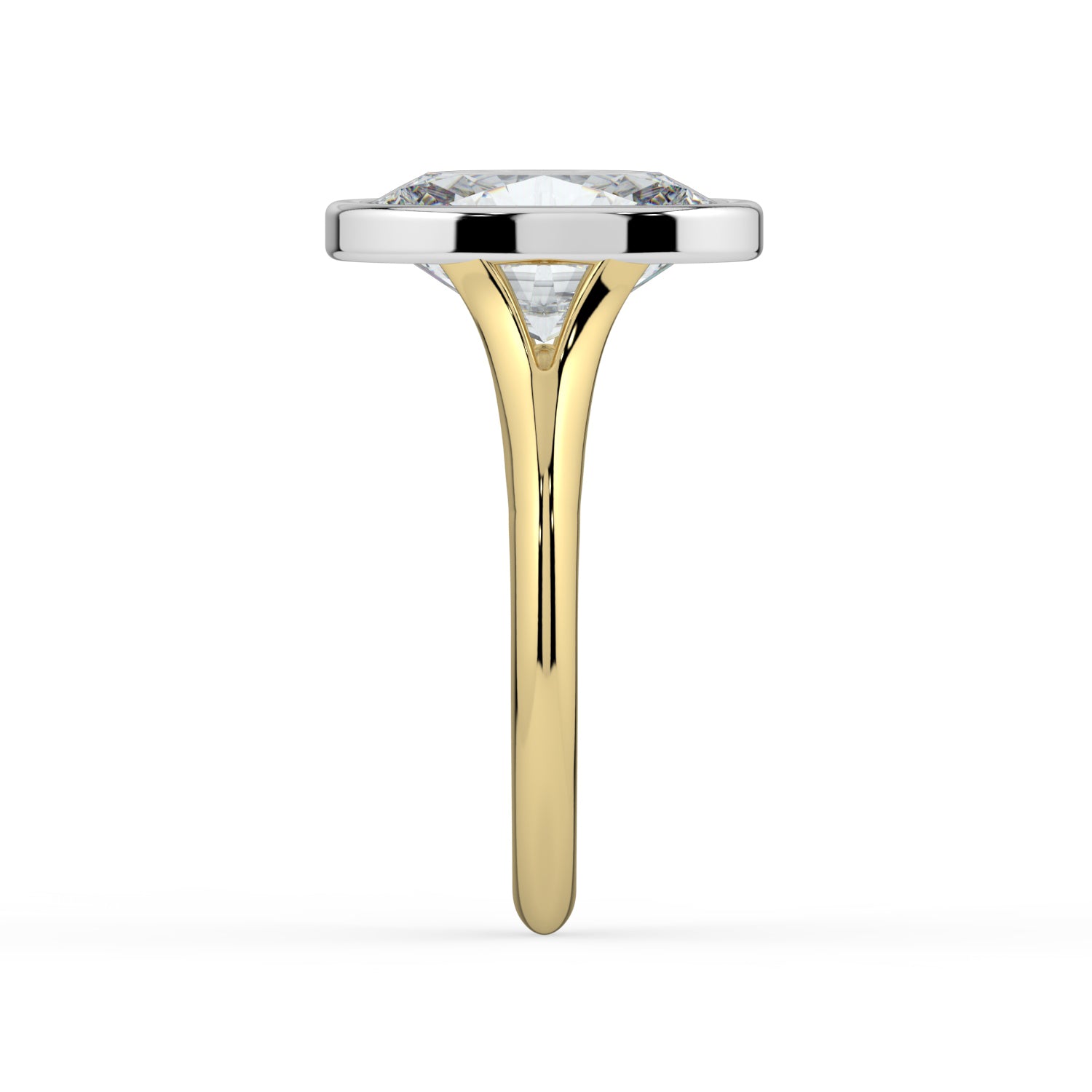 The Gabriella Ring - Oval Bezel with Split Band