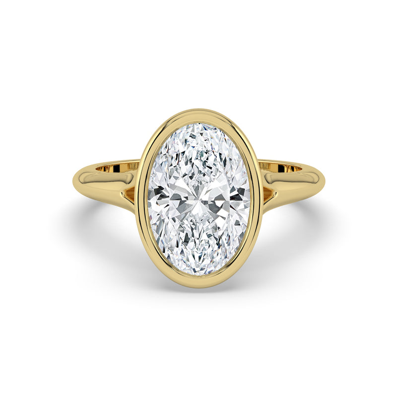 The Gabriella Ring - Oval Bezel with Split Band