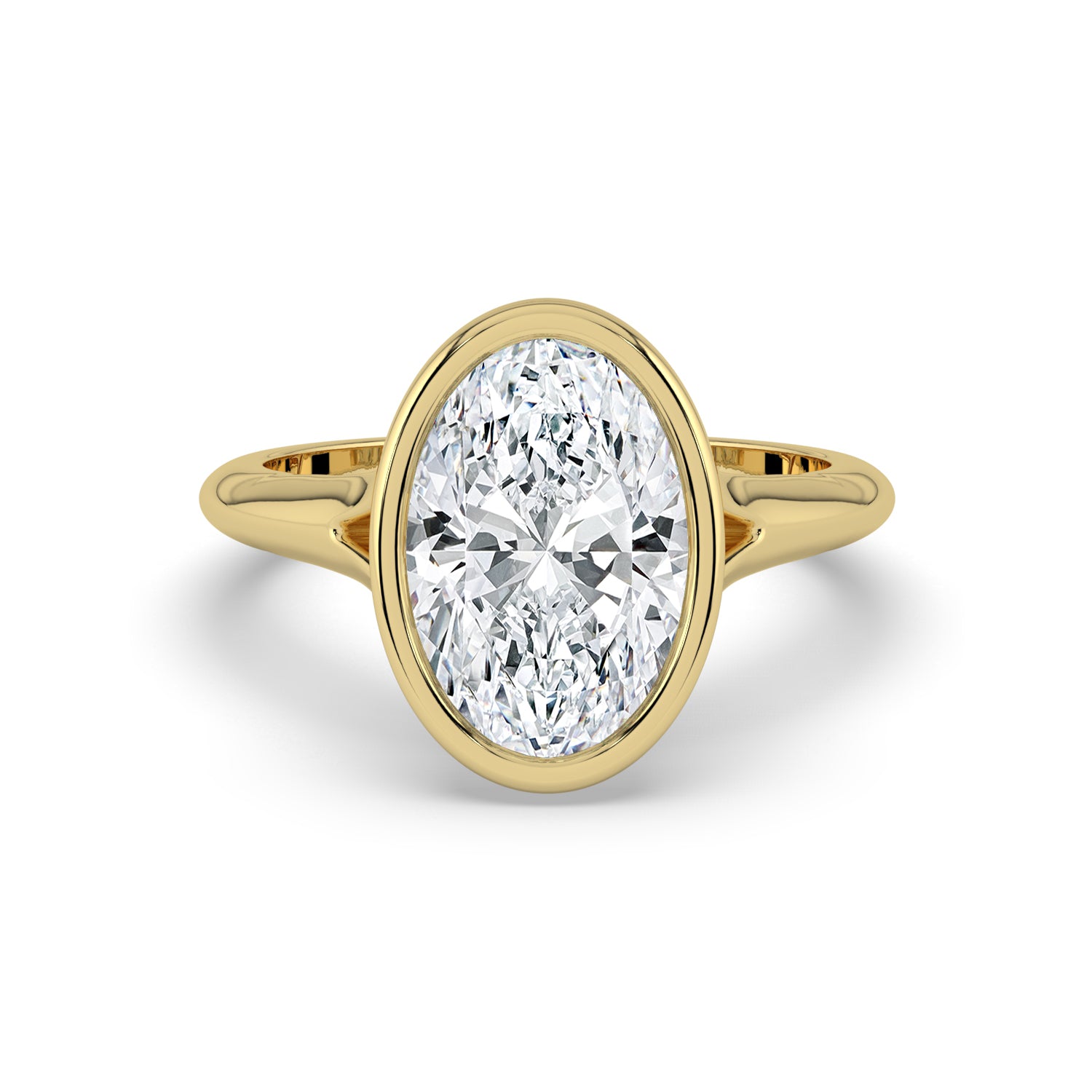 The Gabriella Ring - Oval Bezel with Split Band