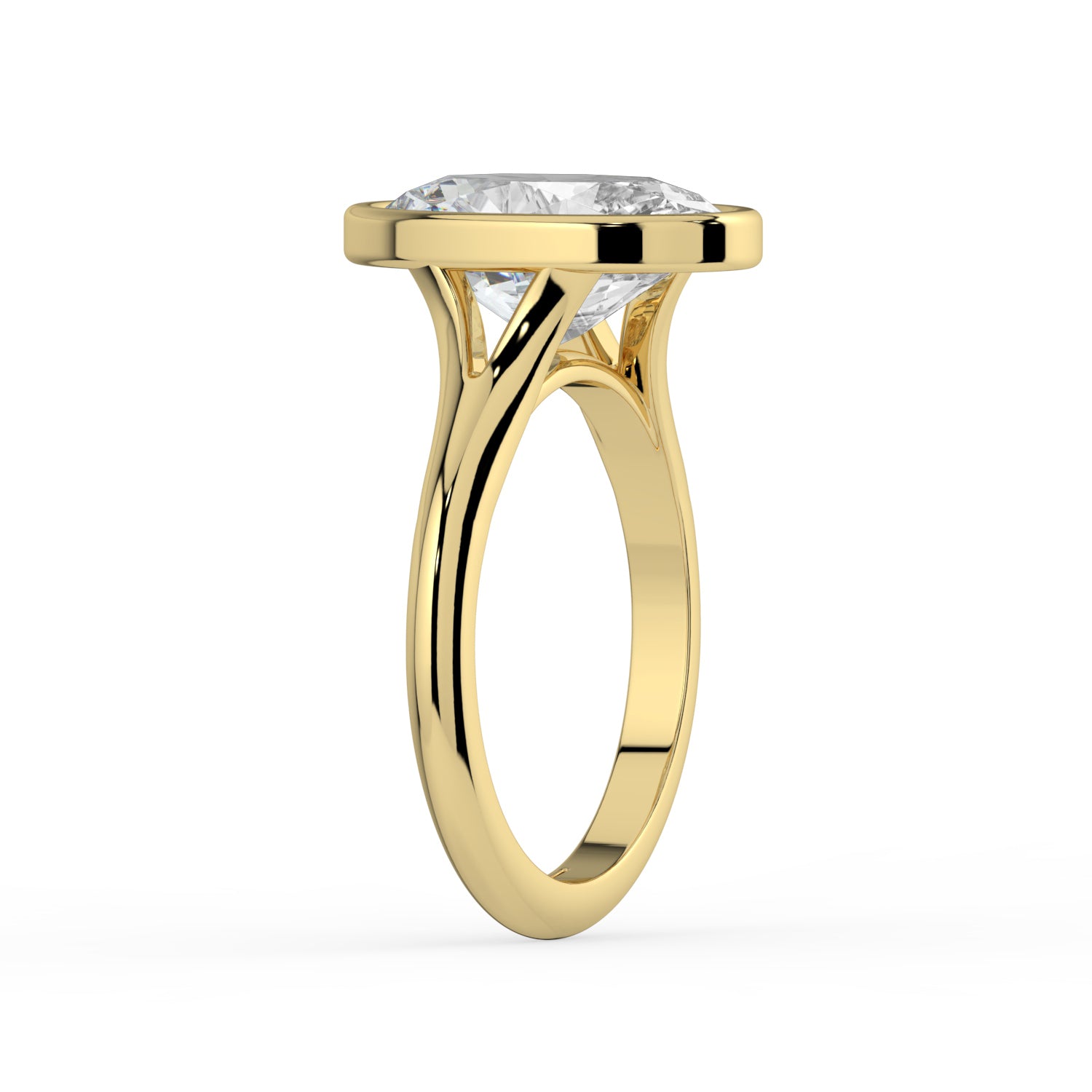 The Gabriella Ring - Oval Bezel with Split Band