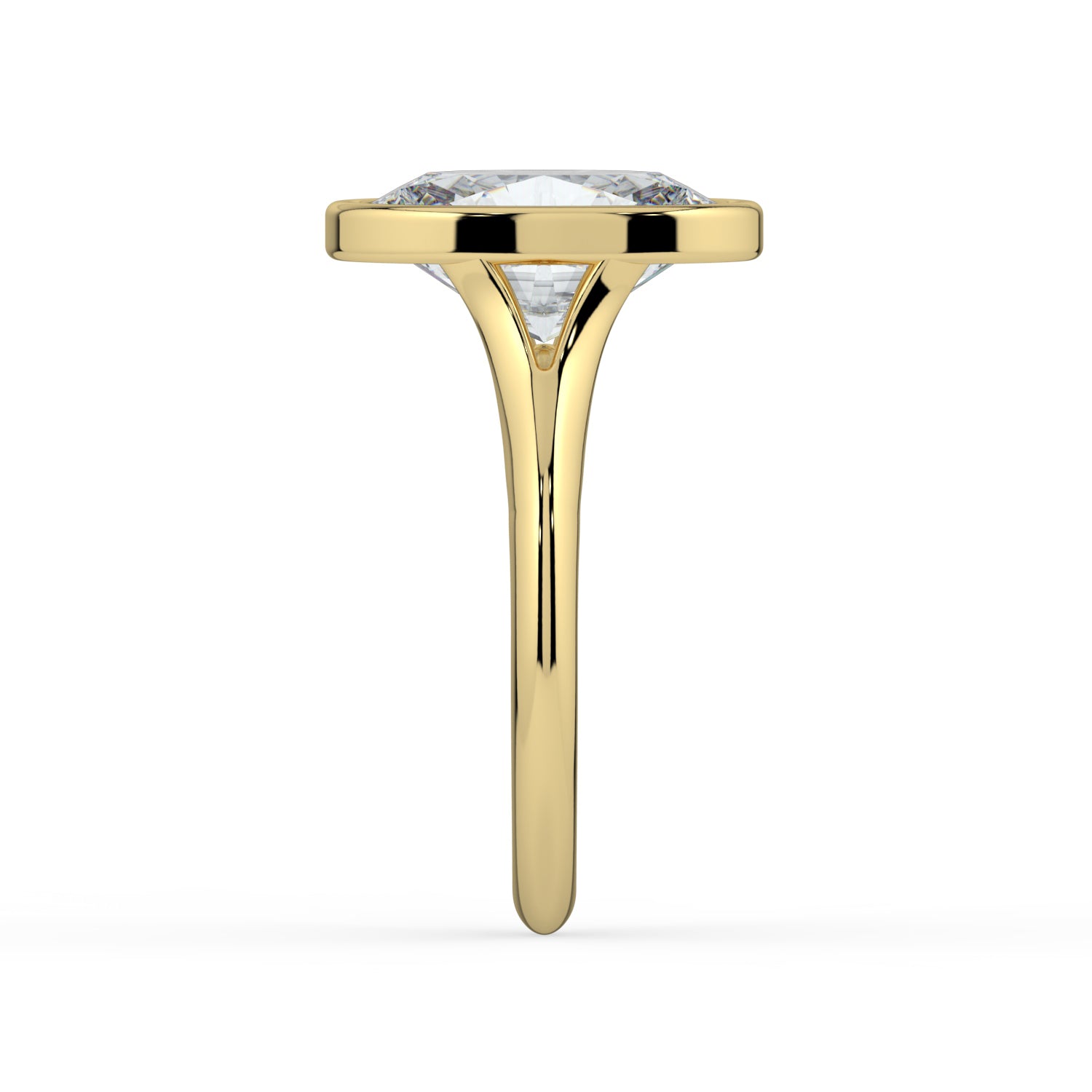 The Gabriella Ring - Oval Bezel with Split Band