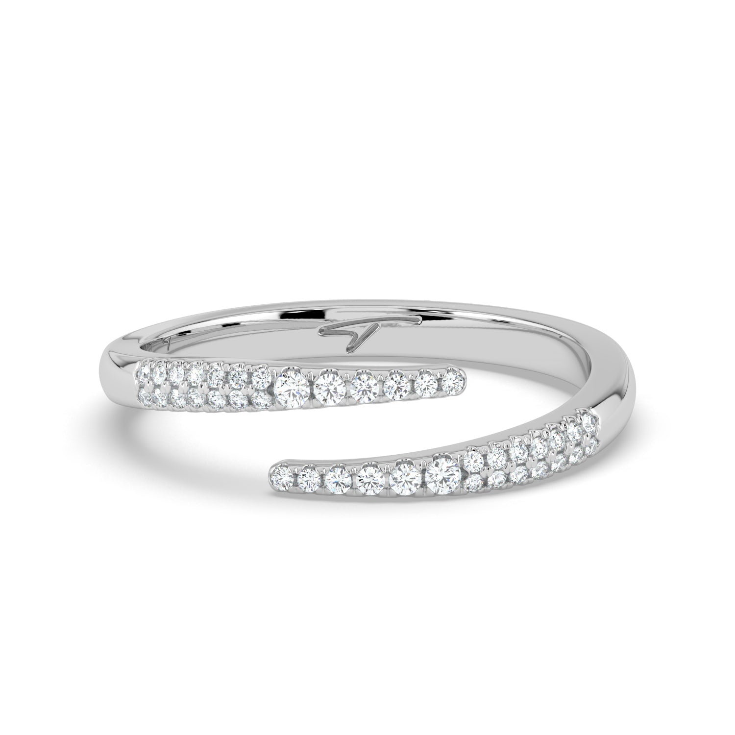 The Isabella Ring - Open Pavé Wrap Around