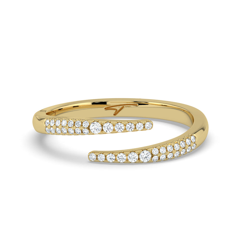 The Isabella Ring - Open Pavé Wrap Around