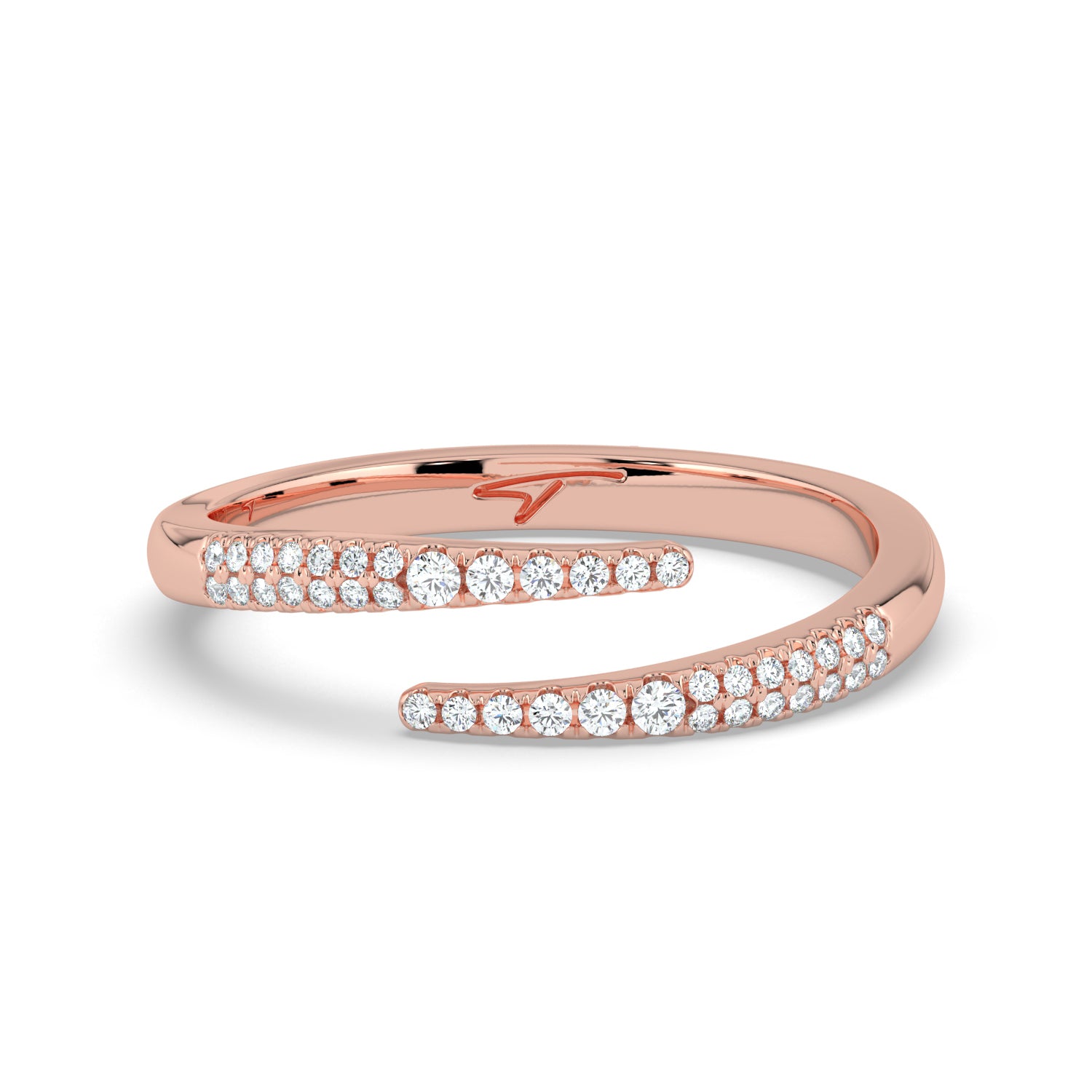 The Isabella Ring - Open Pavé Wrap Around