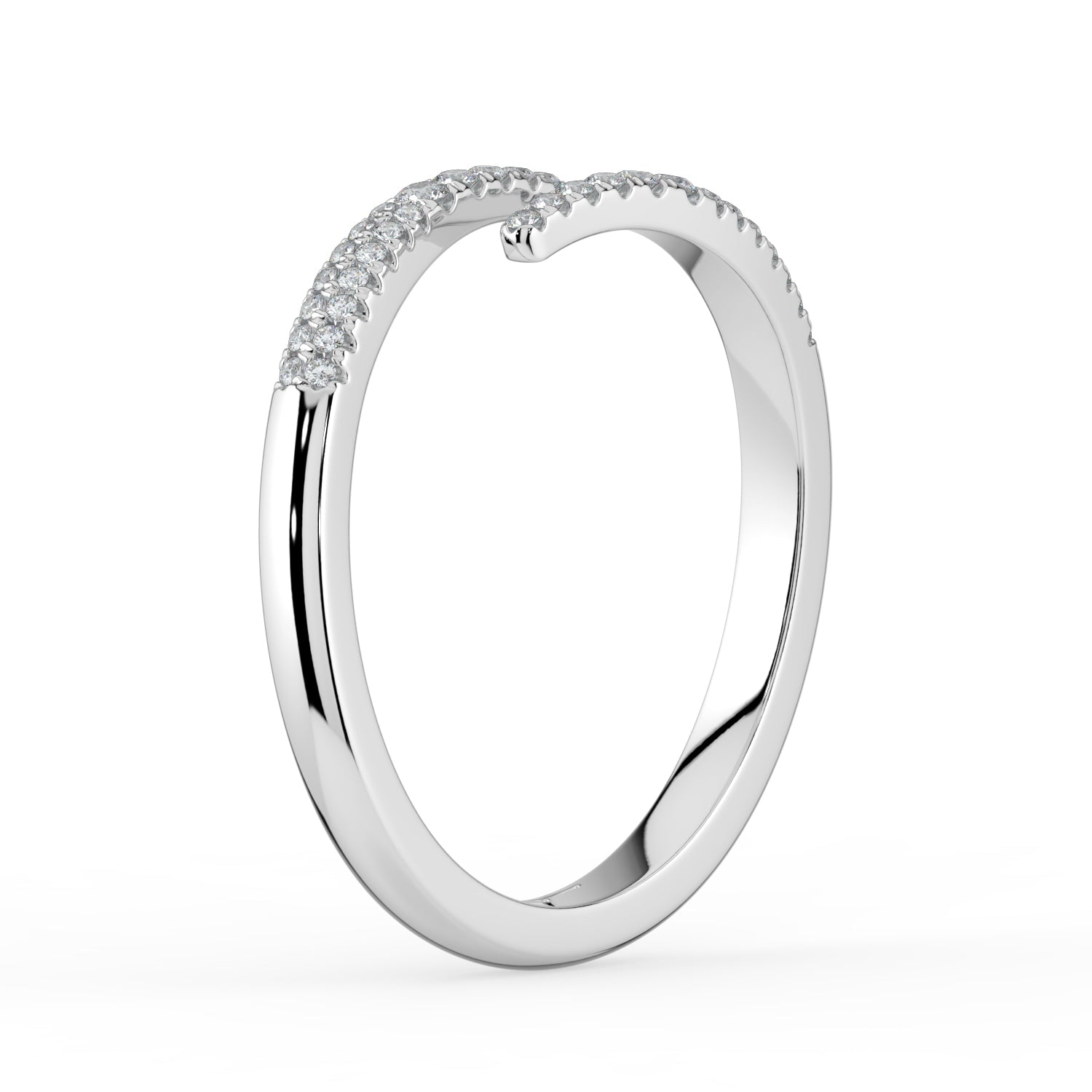 The Isabella Ring - Open Pavé Wrap Around